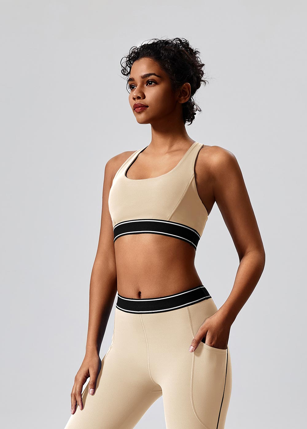 Contrast Color Sports Yoga Bra