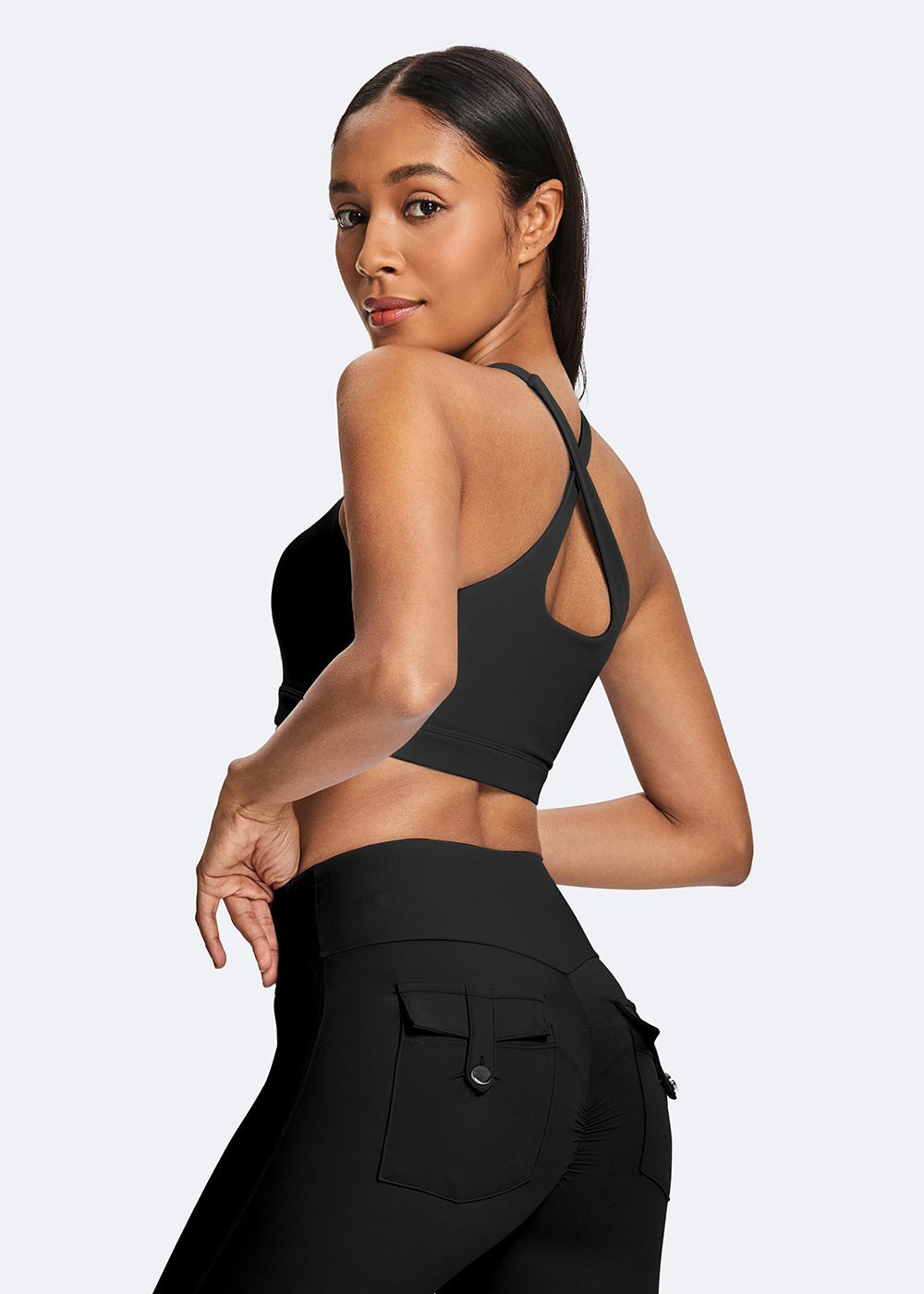 Convertible 2-Way Cutout Sports Bra - side
