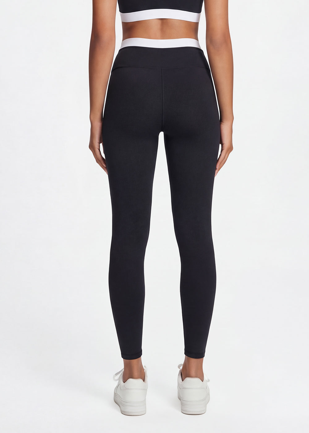 Contrast Color Butt-Lifting Yoga Leggings - back