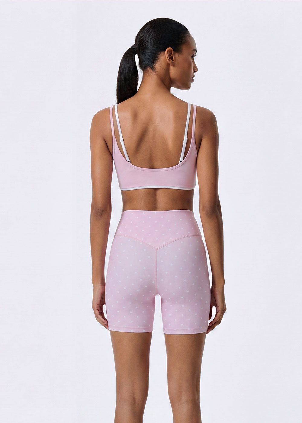 Thin Strap Double-Layer Print Sports Bra