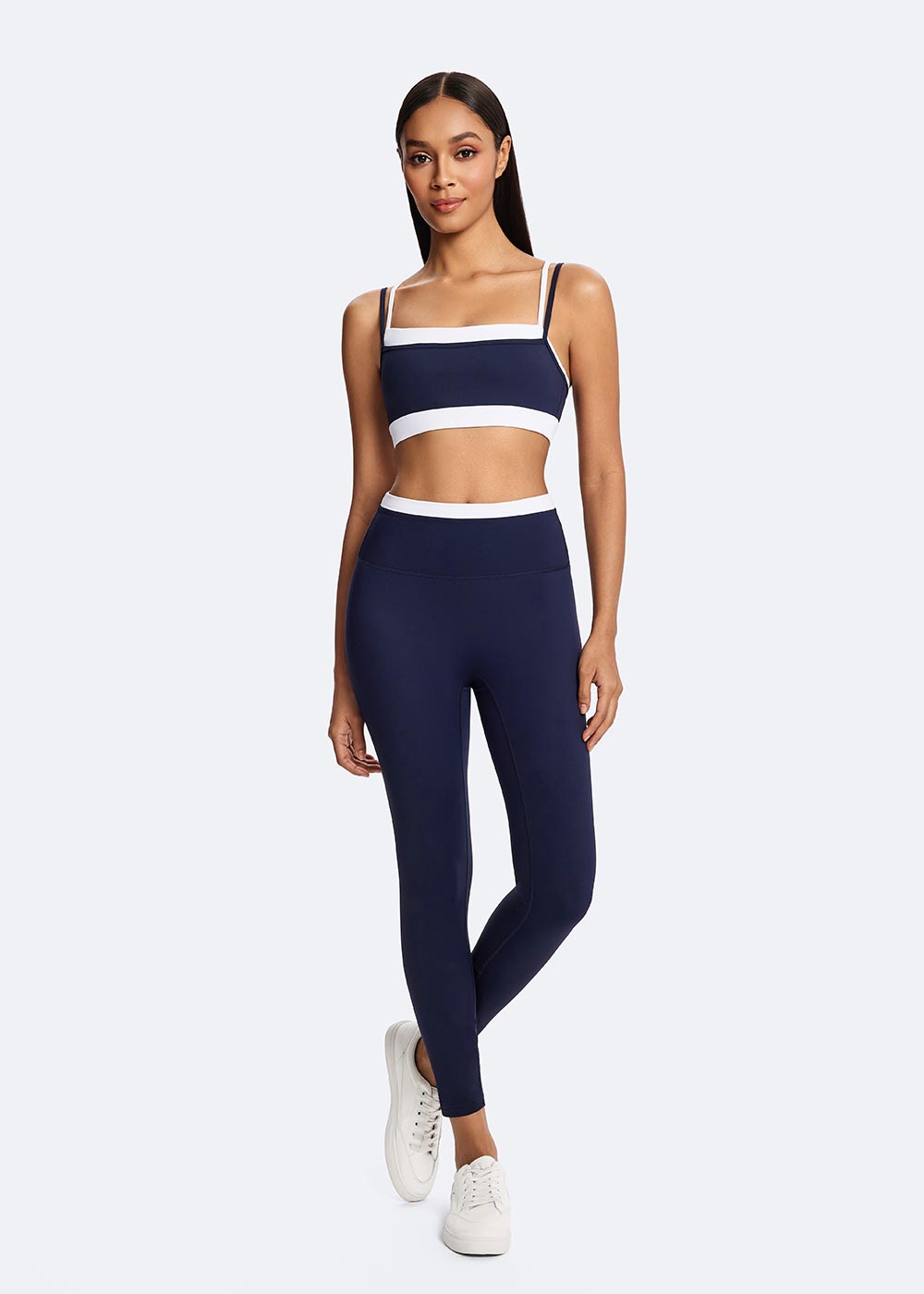 Dual-Wear Removable Cross Strap Sports Bra