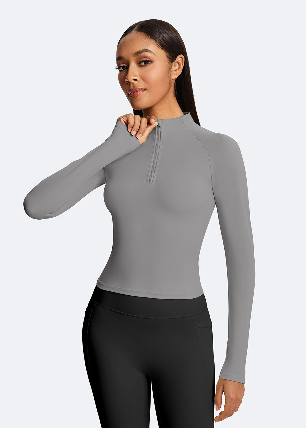 Quarter-Zip Slim-Fit Training Top