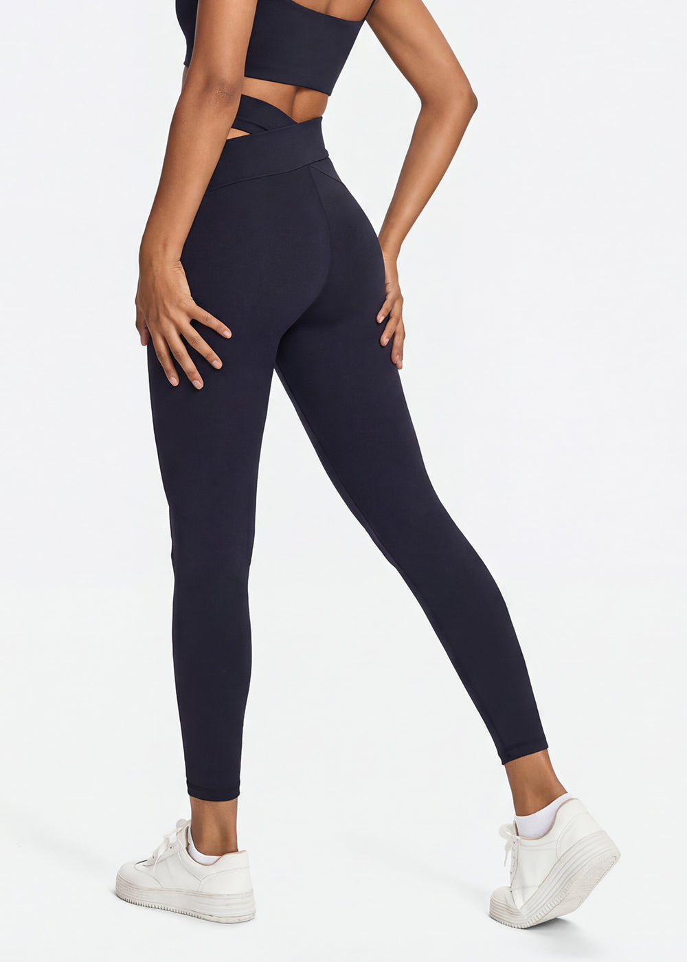Crisscross Waist Workout Leggings - side