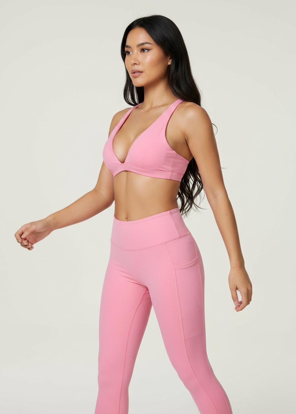 Deep V U-Back Naked Feel Sports Bra