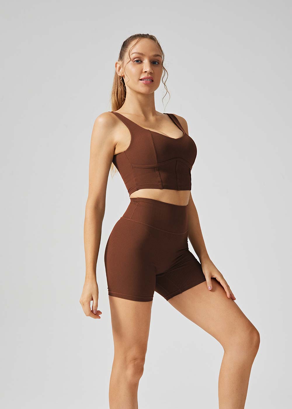 Ribbed U-Back Workout Crop Bra