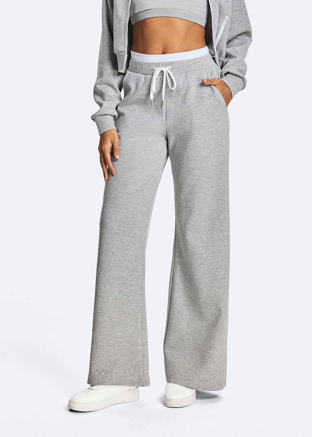 Drawstring Wide Leg Casual Sweatpants