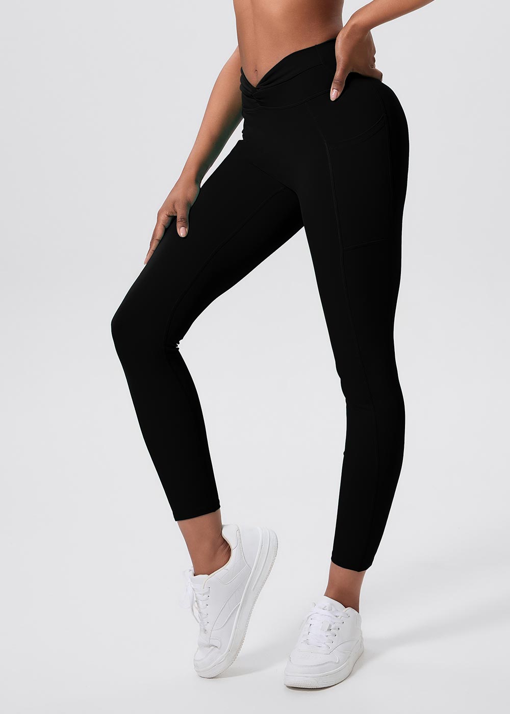 Twist-Waist 7/8 Leggings with Pockets