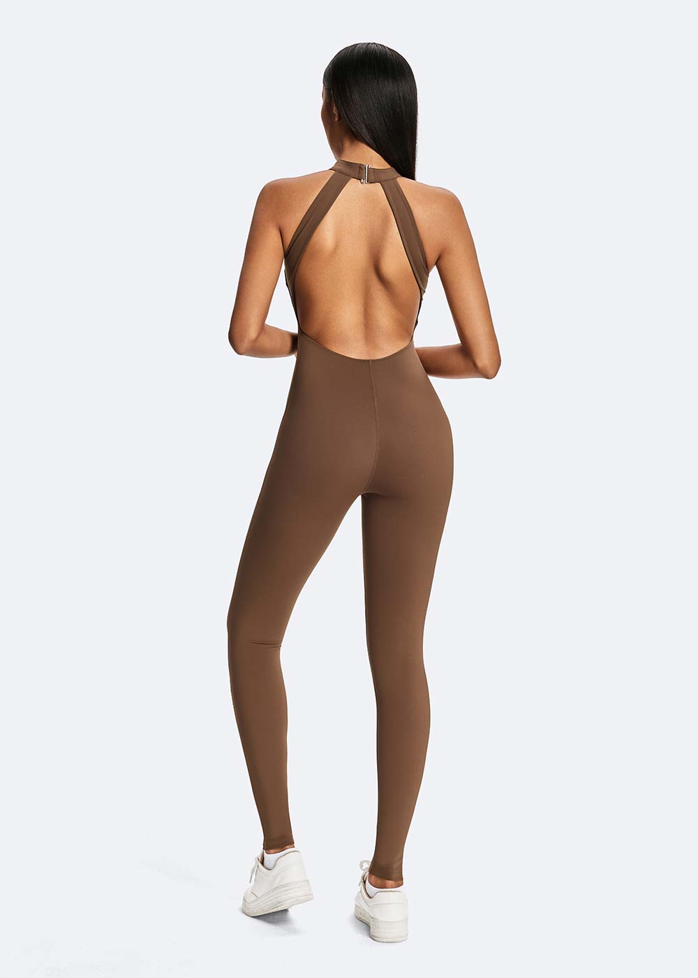 Halter Neck Open-Back Jumpsuit