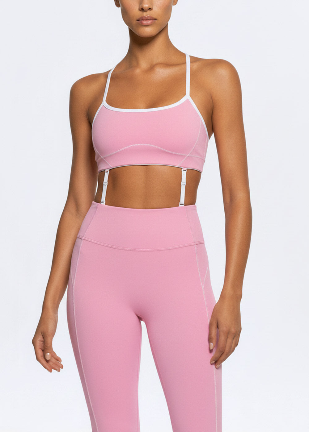 Contrast Trim Convertible Sports Bra