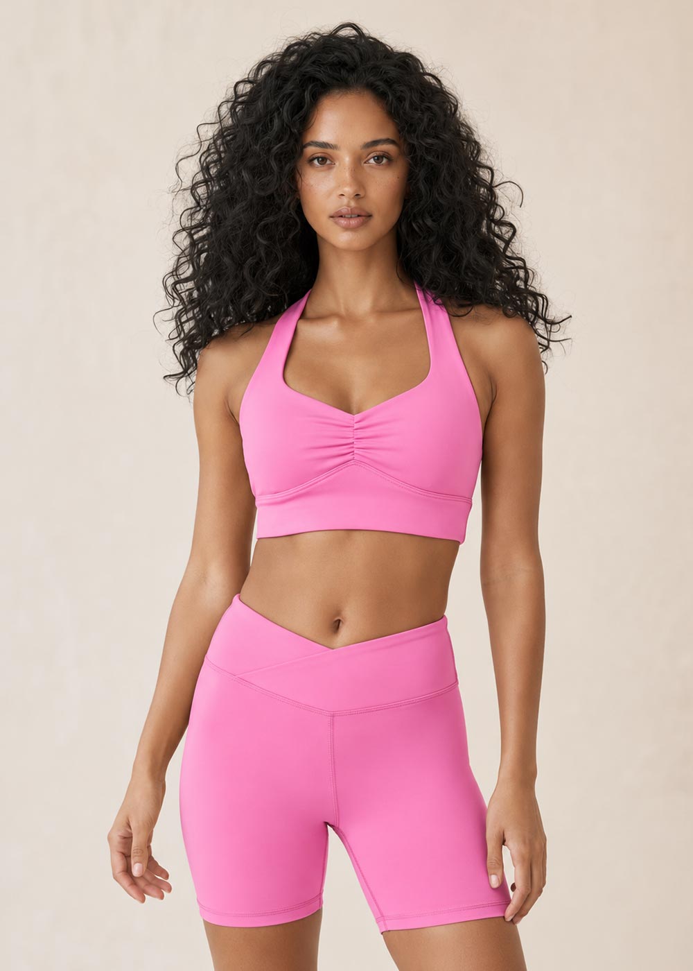 Cross V Waist Peach Butt Workout Shorts 2