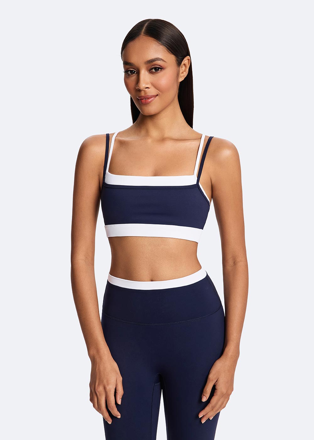 Dual-Wear Removable Cross Strap Sports Bra