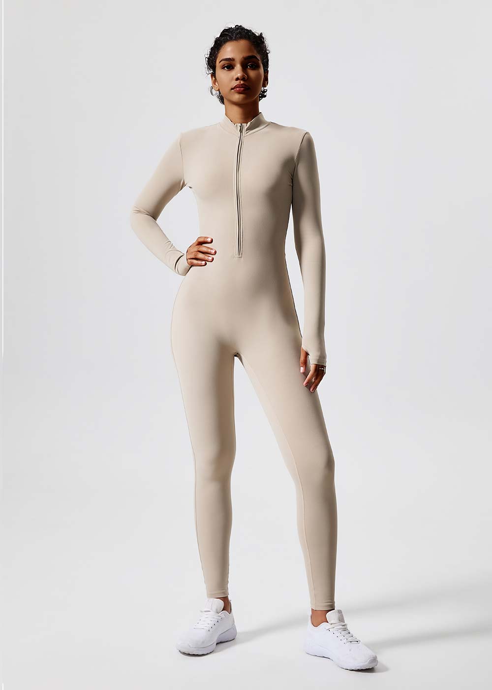 High Neck Full-Body Yoga Jumpsuit