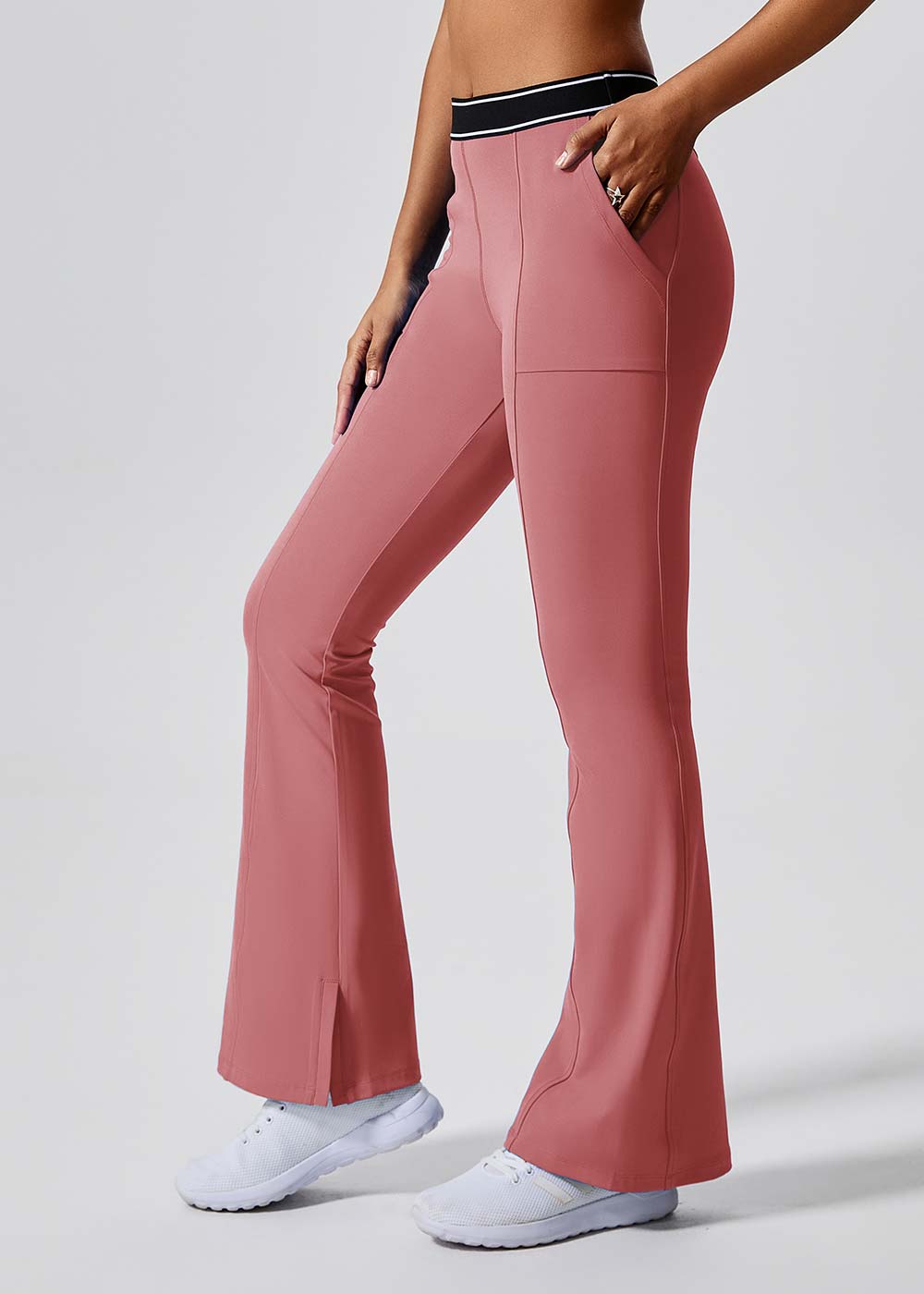 Pocket Flare Leggings with Butt-Lifting