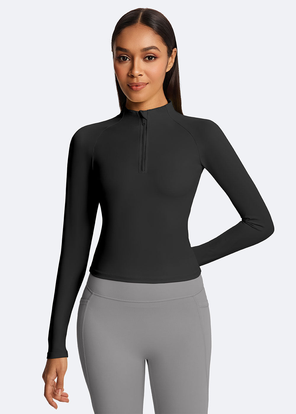 Quarter-Zip Slim-Fit Training Top