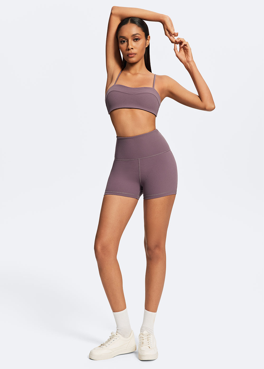 Yoga Shorts with Hidden Pocket - fullbody