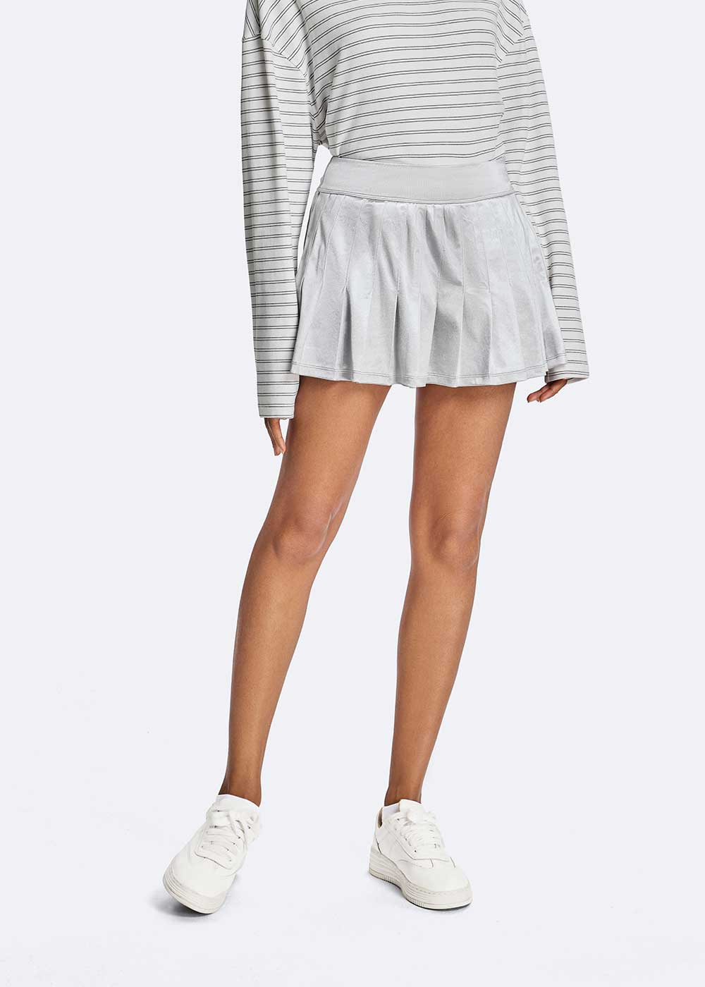 Striped Laid-Back Drop Shoulder Long Sleeve Top