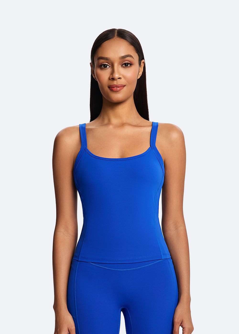 U-Neck Open-Back Cami Sports Tank Top