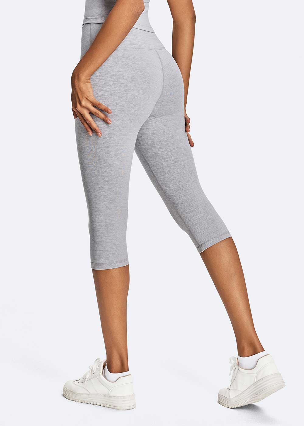 No Front Seam High Waist Capri Leggings