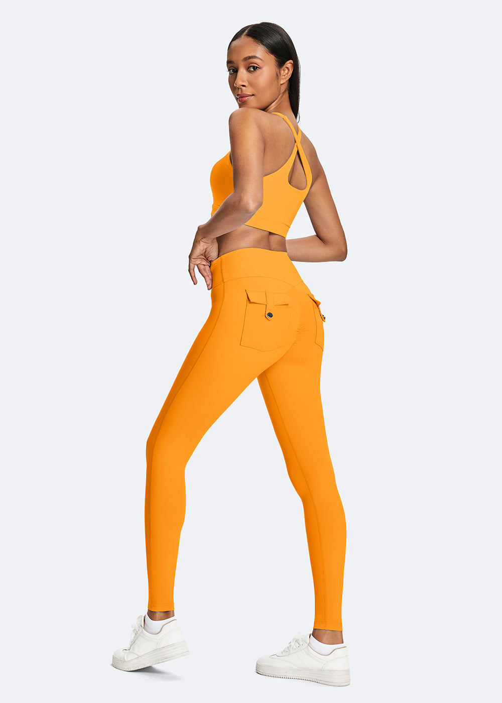 Butt Lifting High Waist Pocket Workout Leggings - side