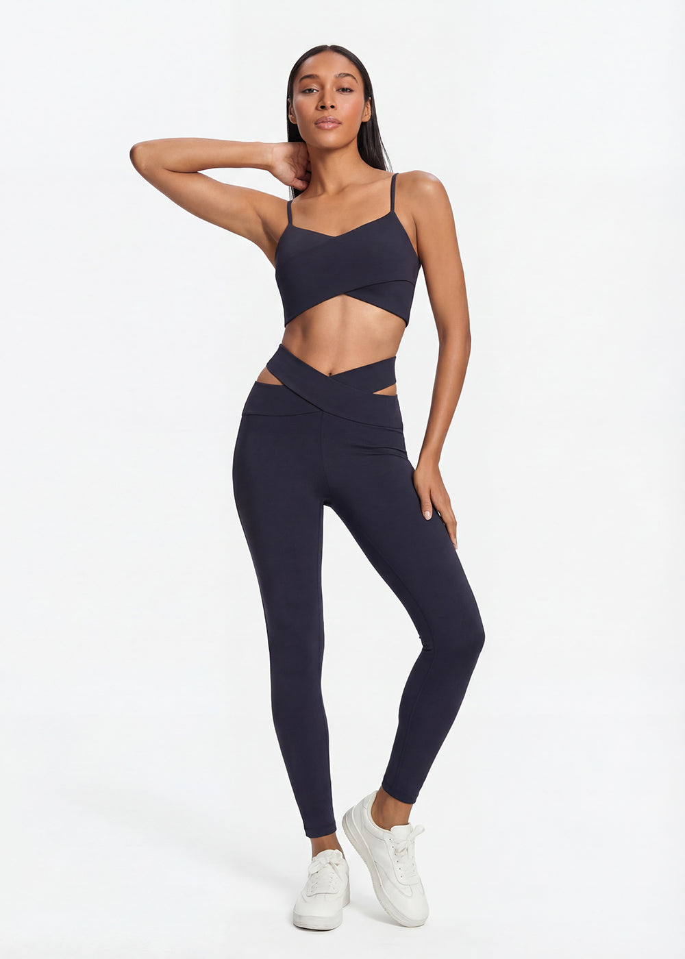 Spaghetti Strap Sports Bra - fullbody