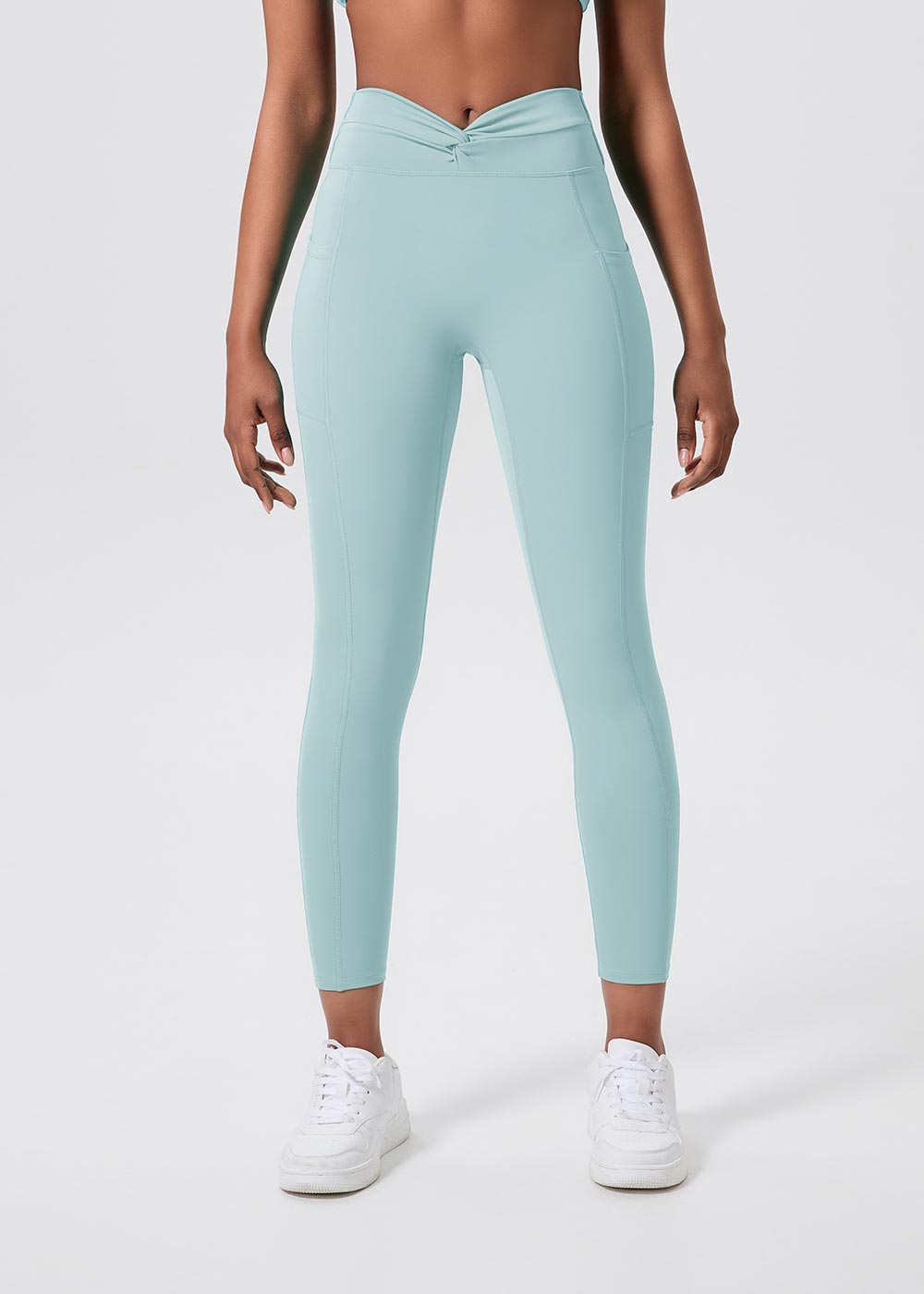 Twist-Waist 7/8 Leggings with Pockets