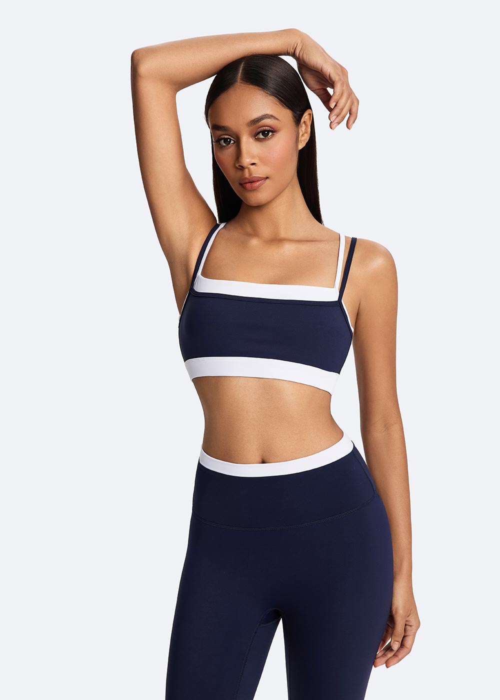 Dual-Wear Removable Cross Strap Sports Bra