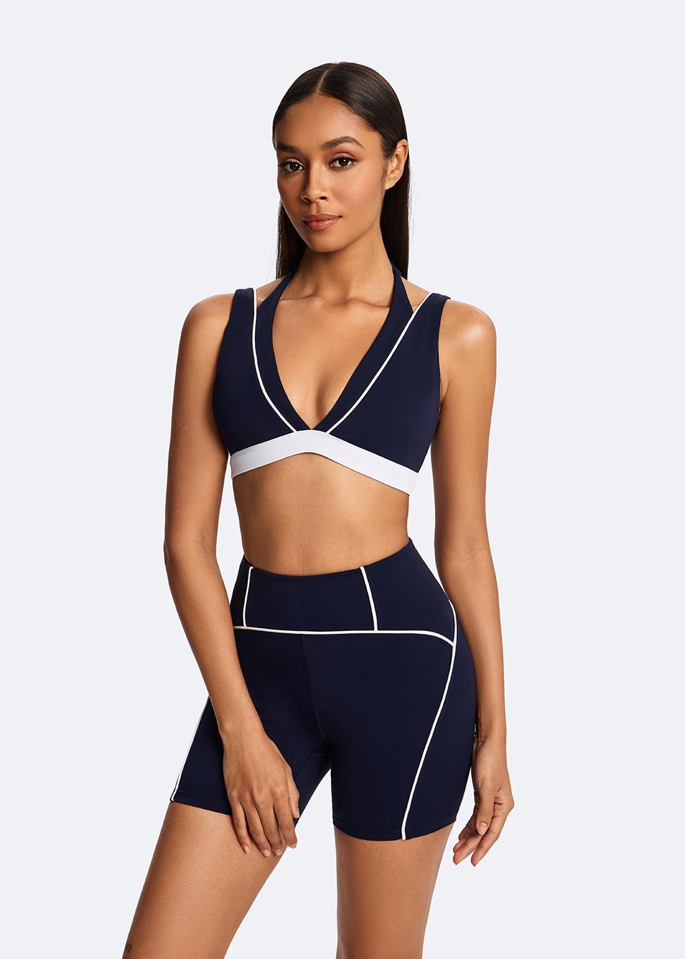 Eco-friendly Color-blocked Shorts