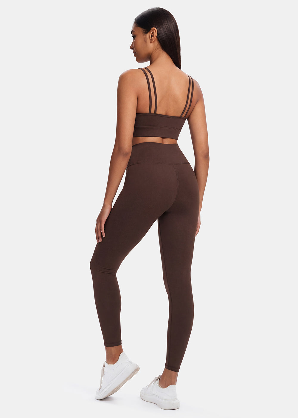 V-Waist Butt-Lifting Yoga Leggings - full body back