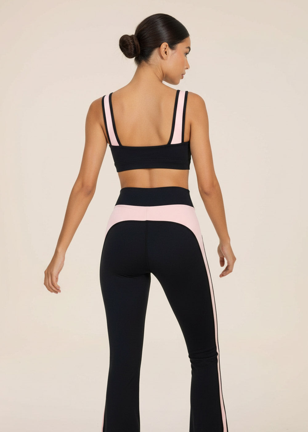 Sweetheart Color-Block Double-Strap Sports Bra