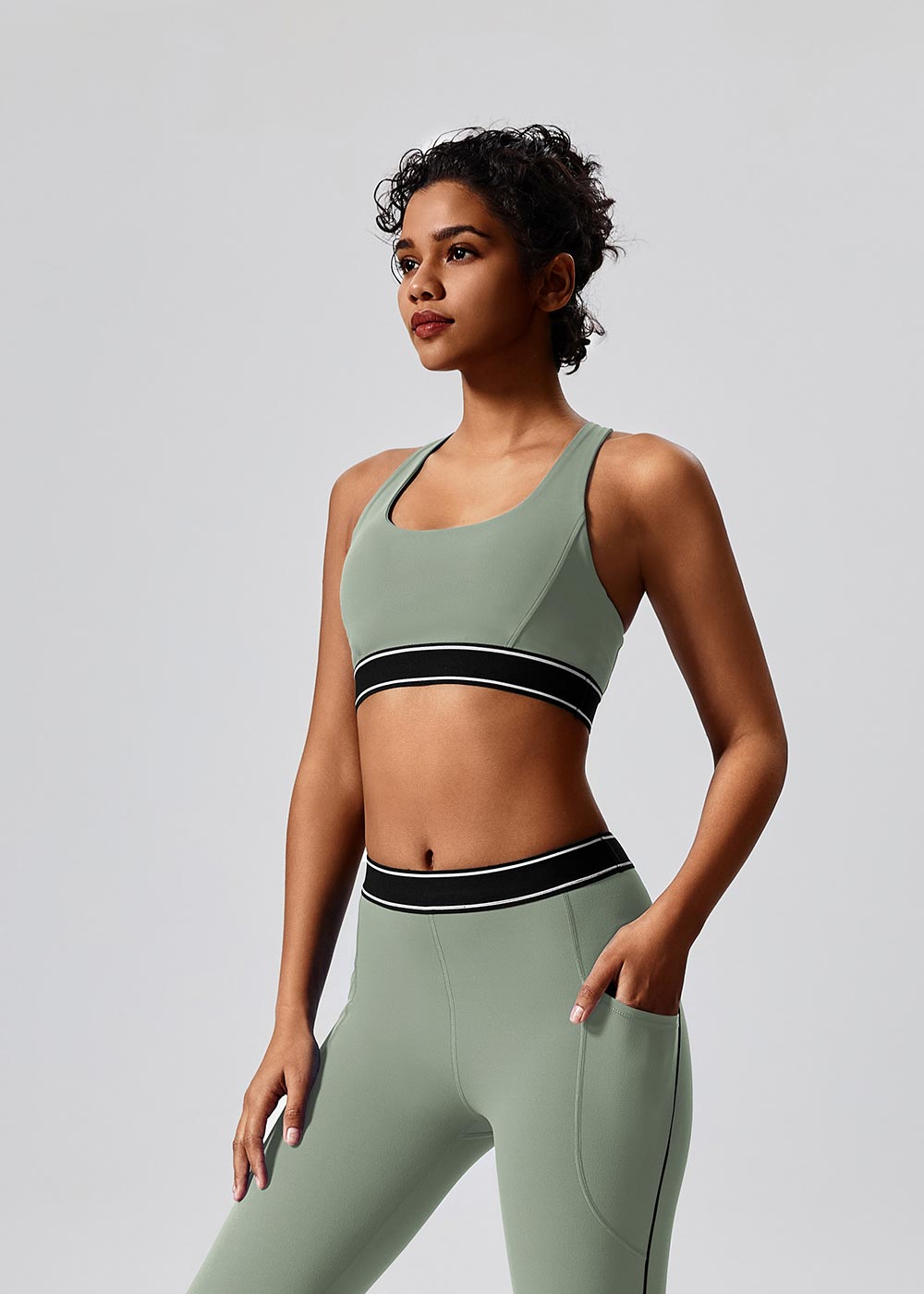 Contrast Color Sports Yoga Bra