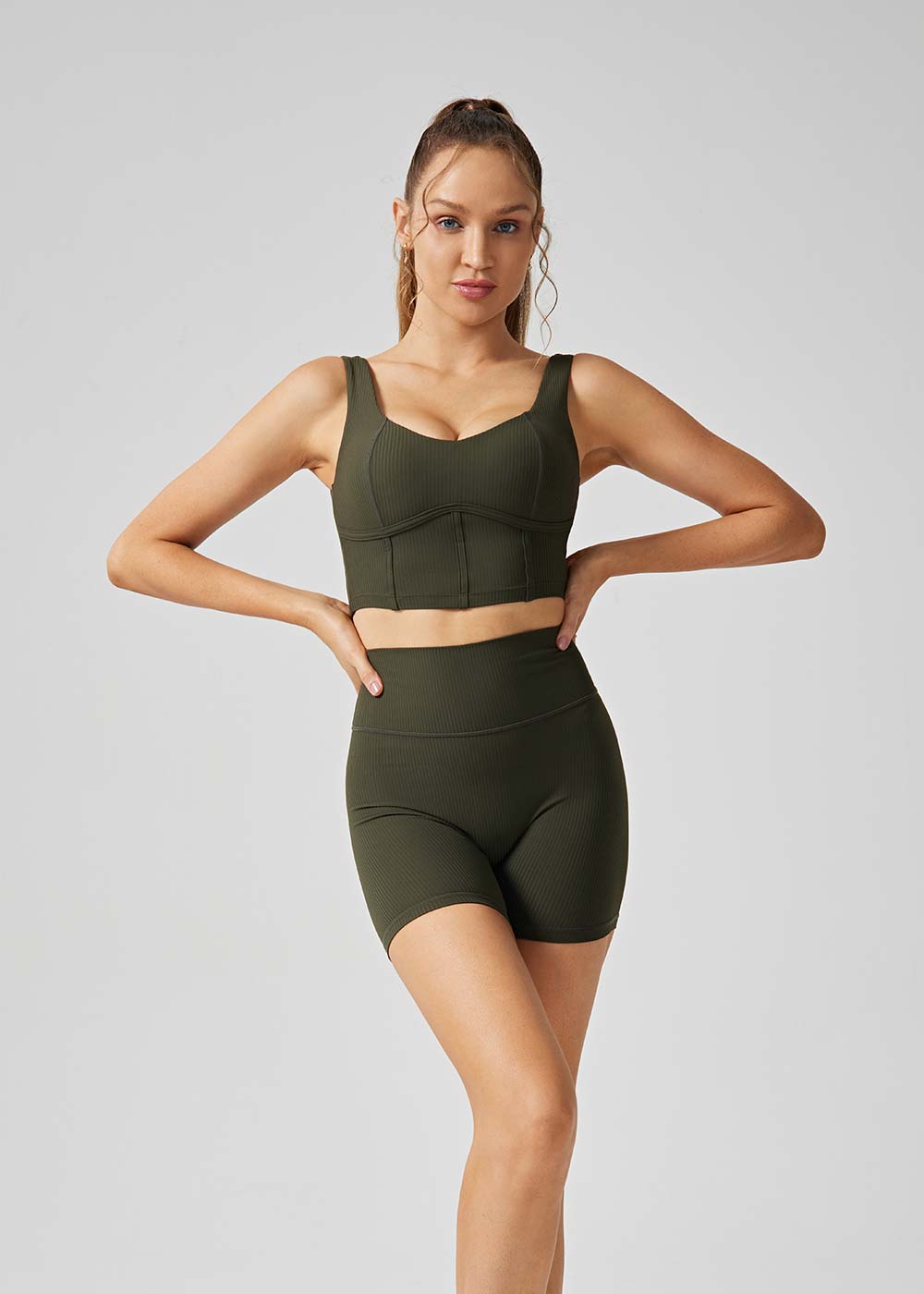 Ribbed U-Back Workout Crop Bra