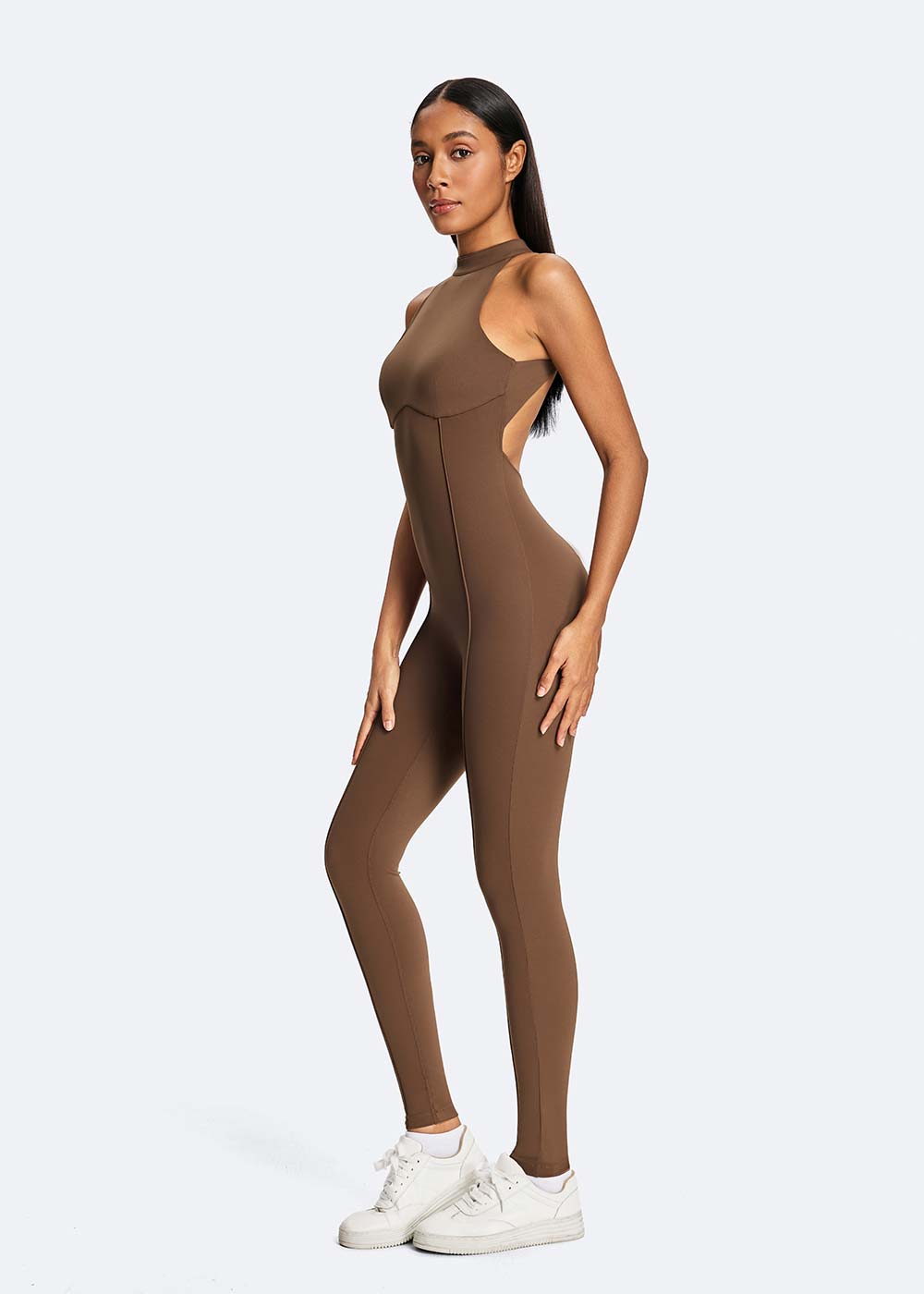 Halter Neck Open-Back Jumpsuit