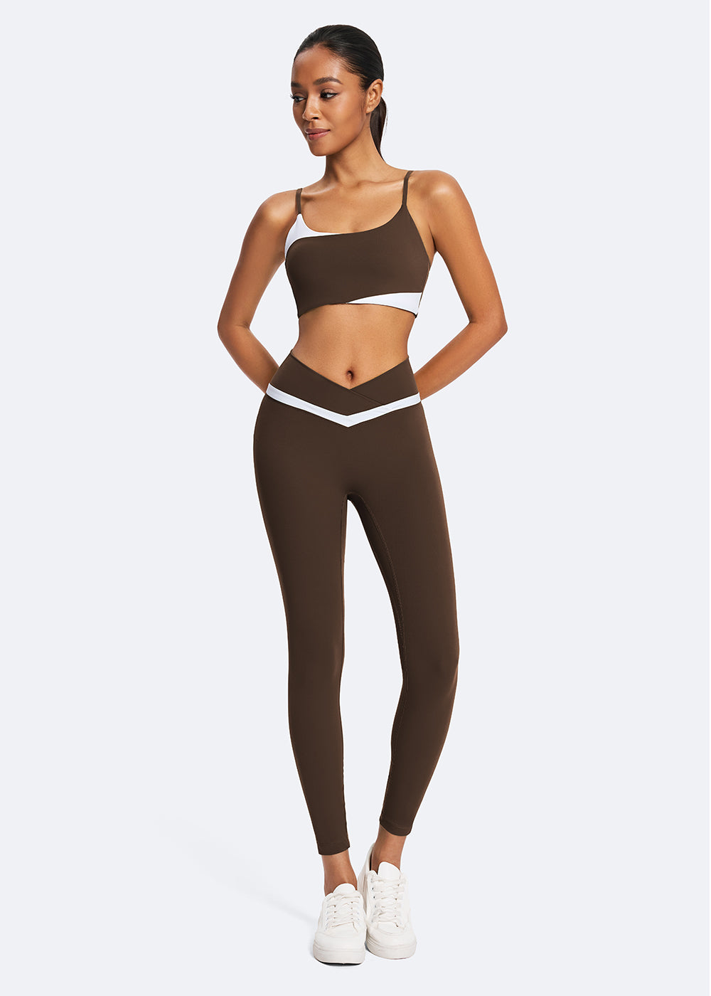 V-Shaped Waist Workout Leggings - fullbody