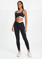 Contrast Color Butt-Lifting Yoga Leggings - fullbody