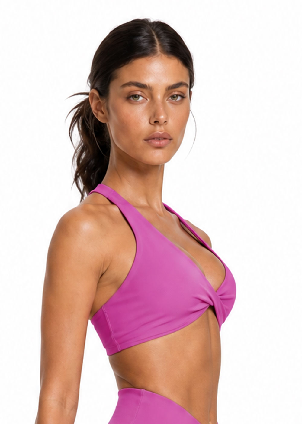 Front Twist Crisscross Back Sexy Sports Bra