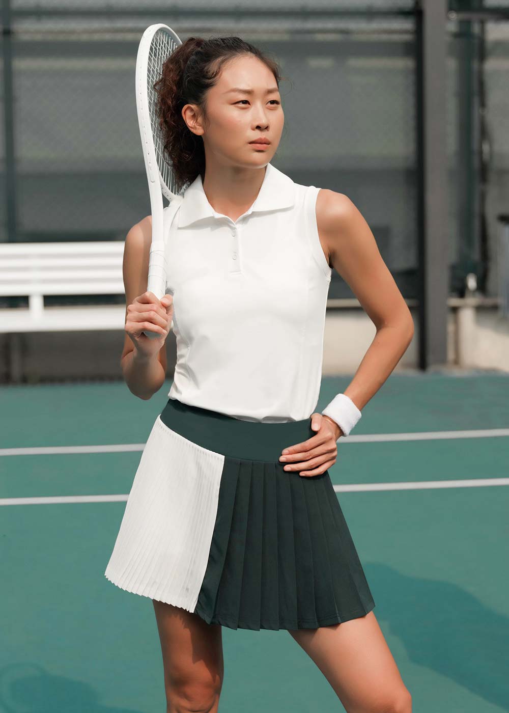 Women's Sleeveless Polo Tennis Top