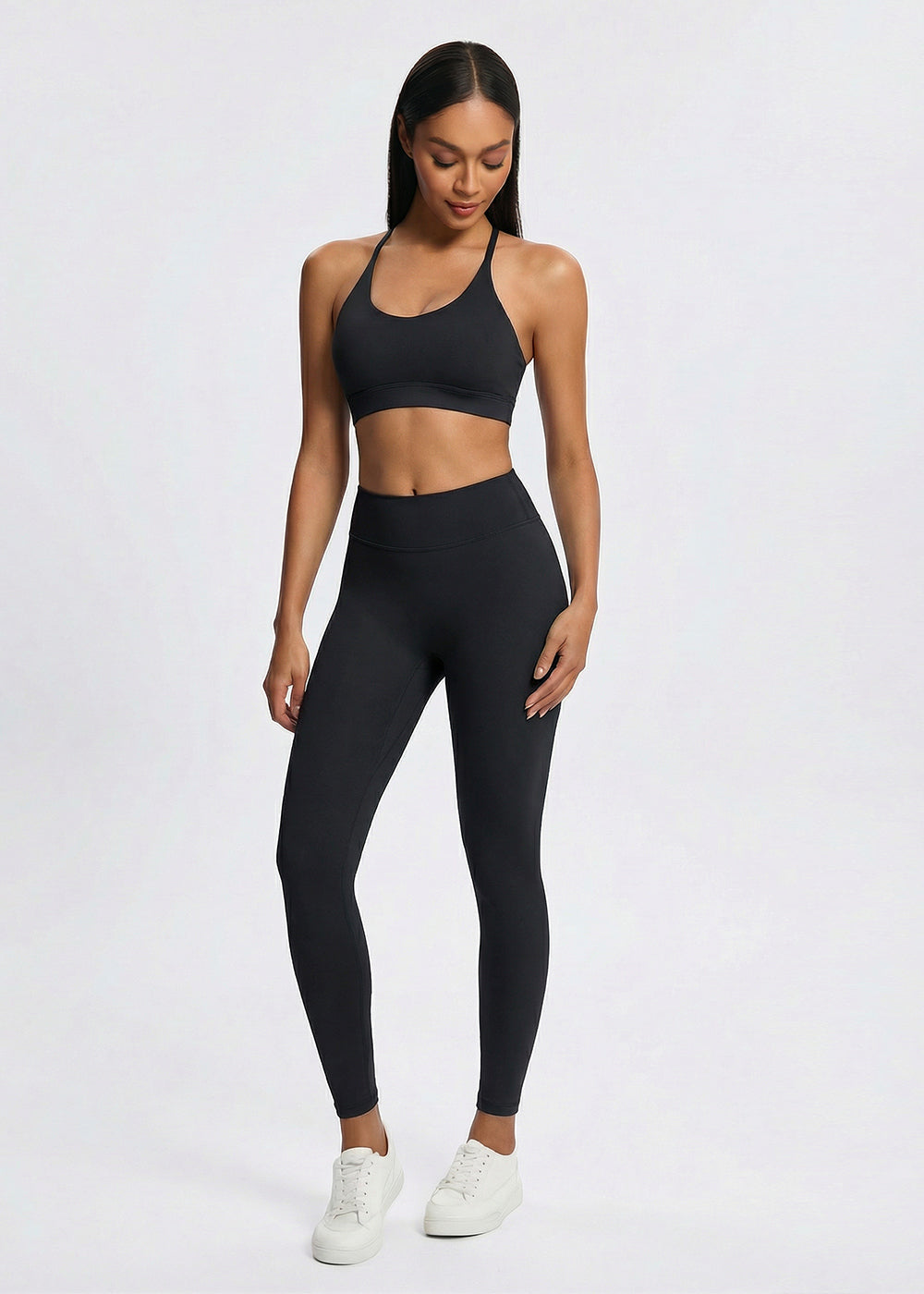 Halter Neck Eco-Friendly Sports Bra - fullbody