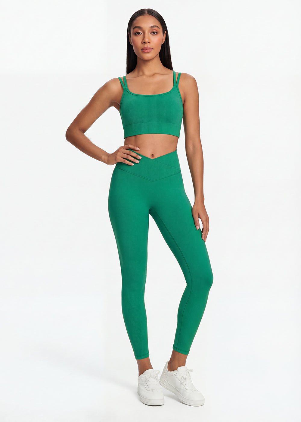 V-Waist Butt-Lifting Yoga Leggings - full body