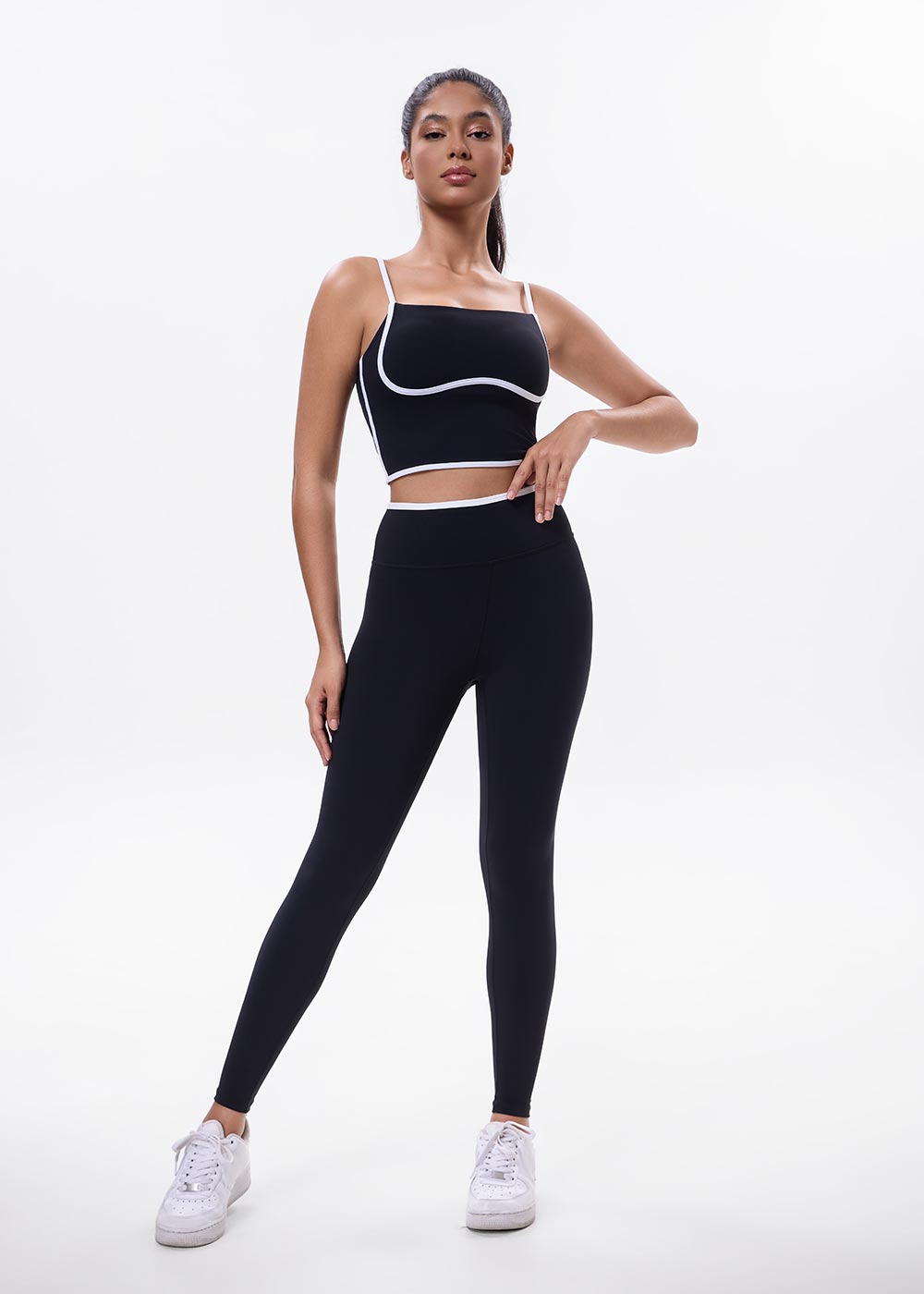 Stylish Yoga Pants with Contrasting Colors