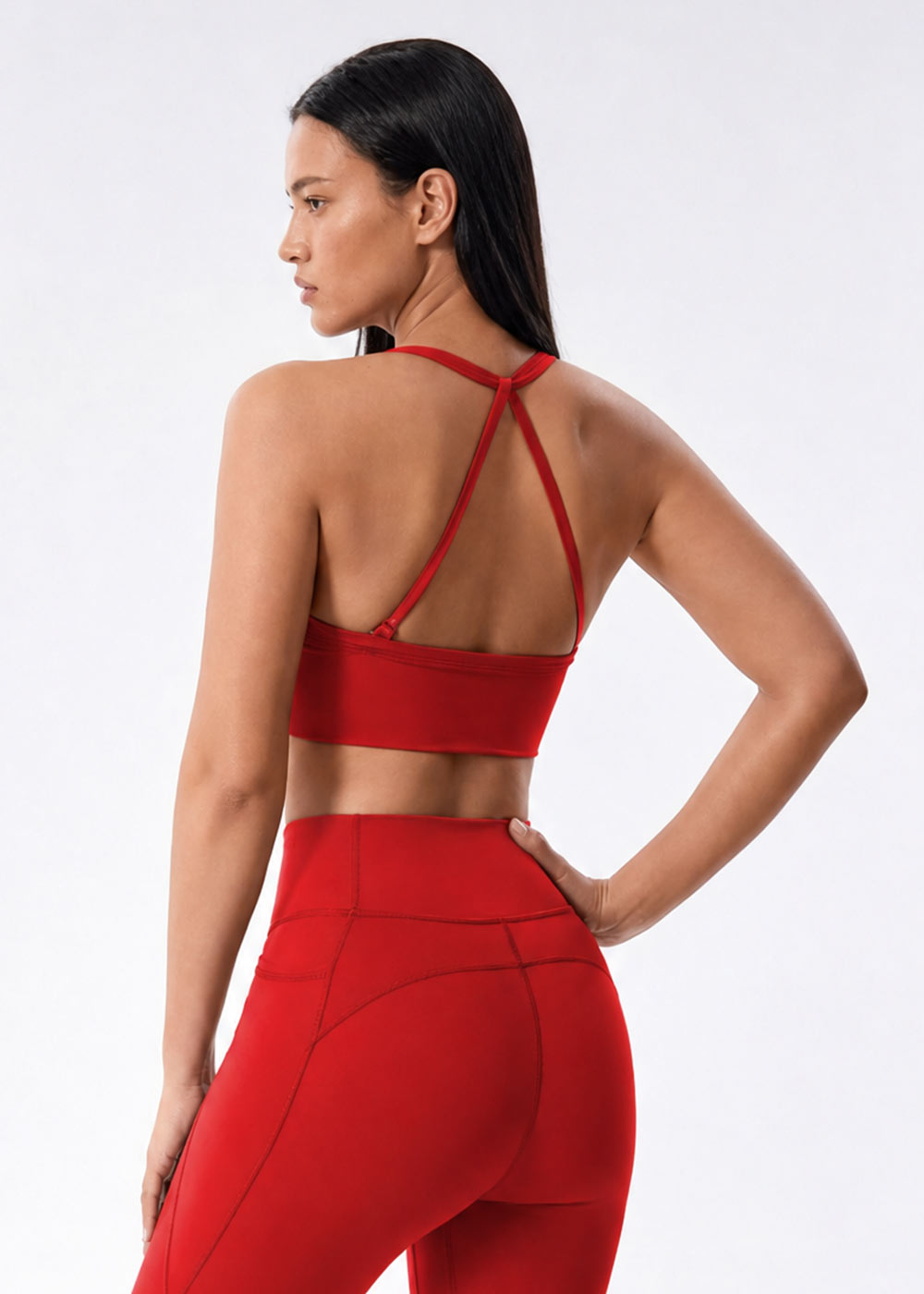 Y-Back Workout Crop Cami Sports Bra