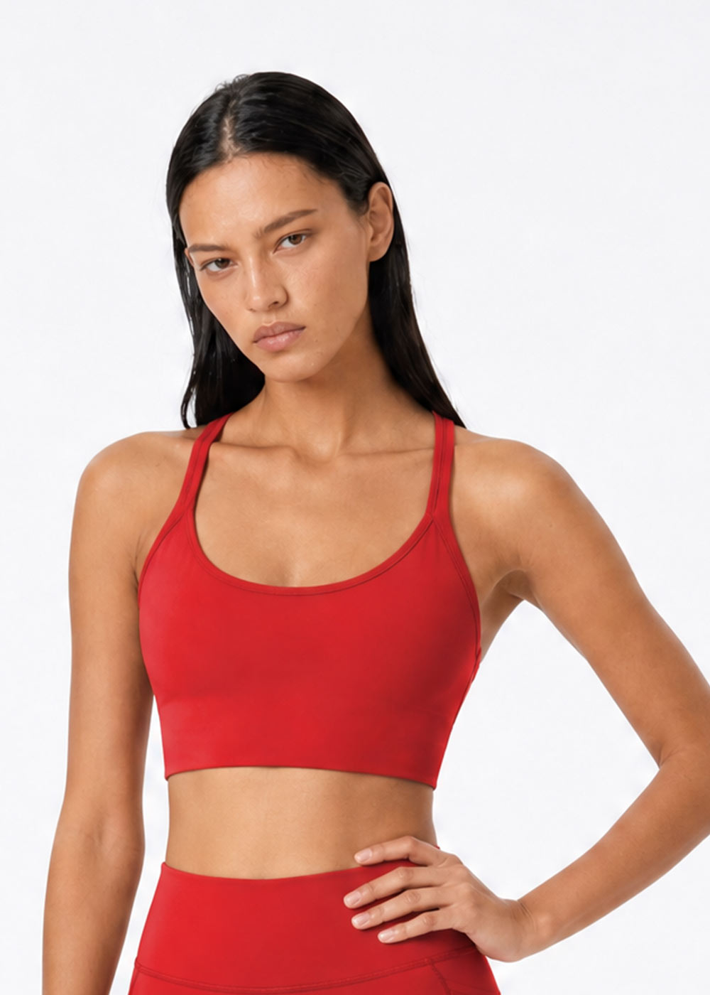 Y-Back Workout Crop Cami Sports Bra