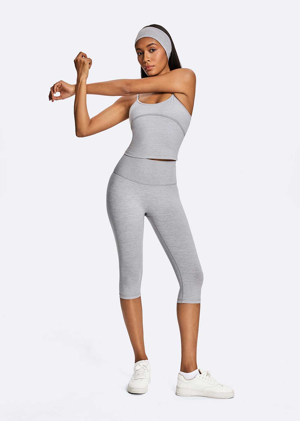 Grey Thin Strap Fitness Camisole