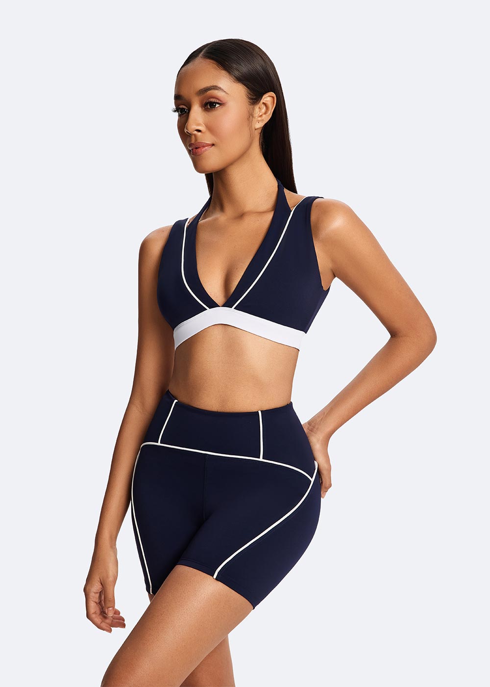Eco-friendly Color-blocked Shorts