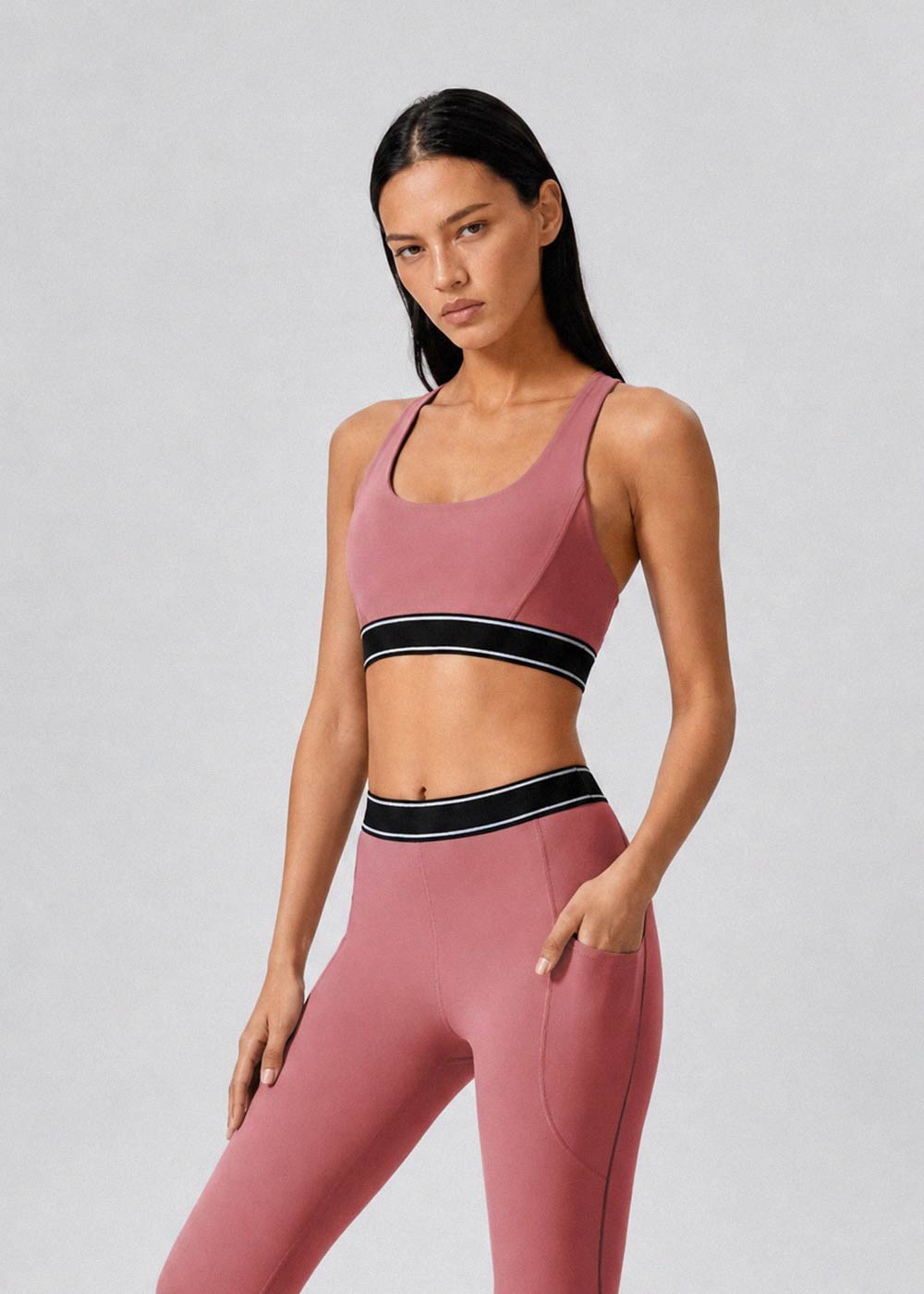 Contrast Color Sports Yoga Bra