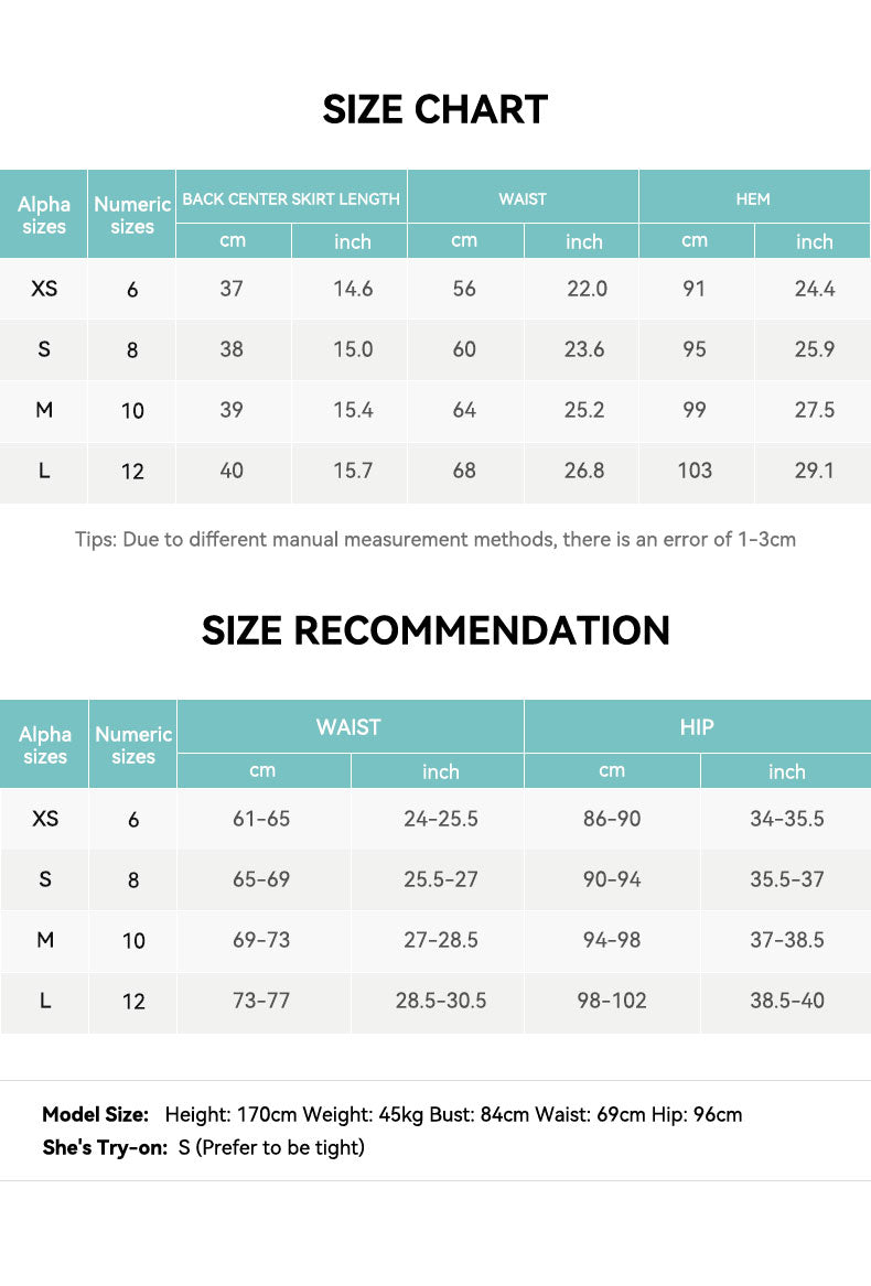 Ruched Drawstring Tennis Skort with Built-in Shorts Size Chart