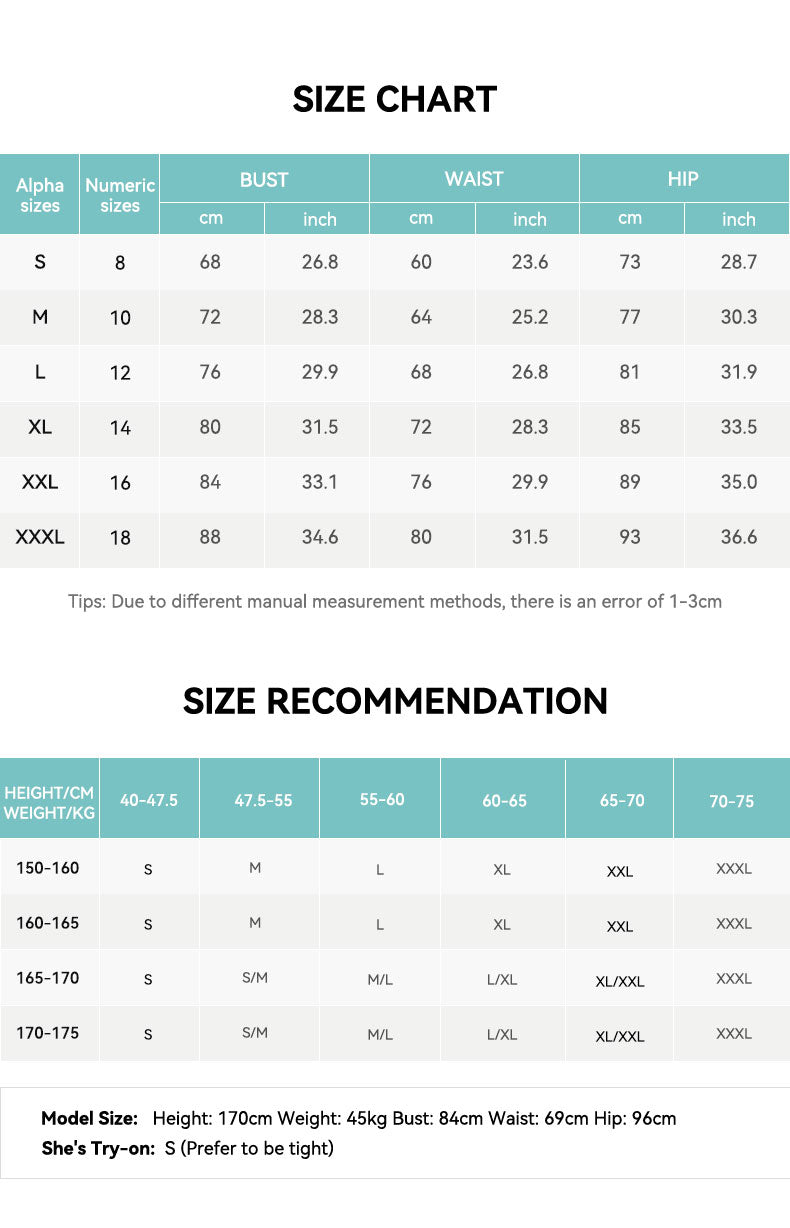 Yoga Jumpsuit Size Chart